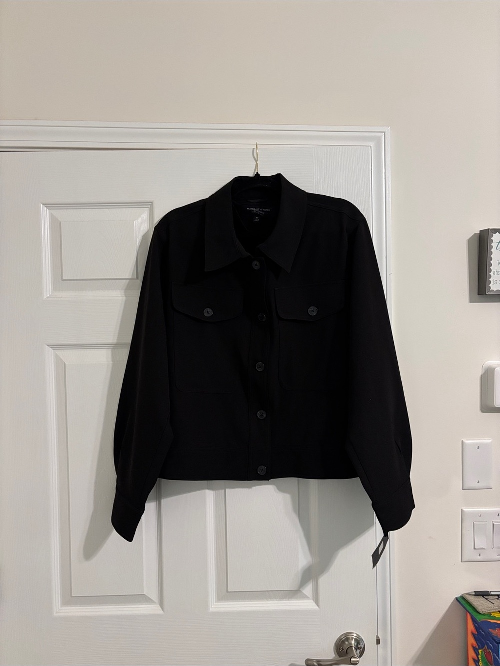 Marc  New York Black Button-Front Jean Jacket